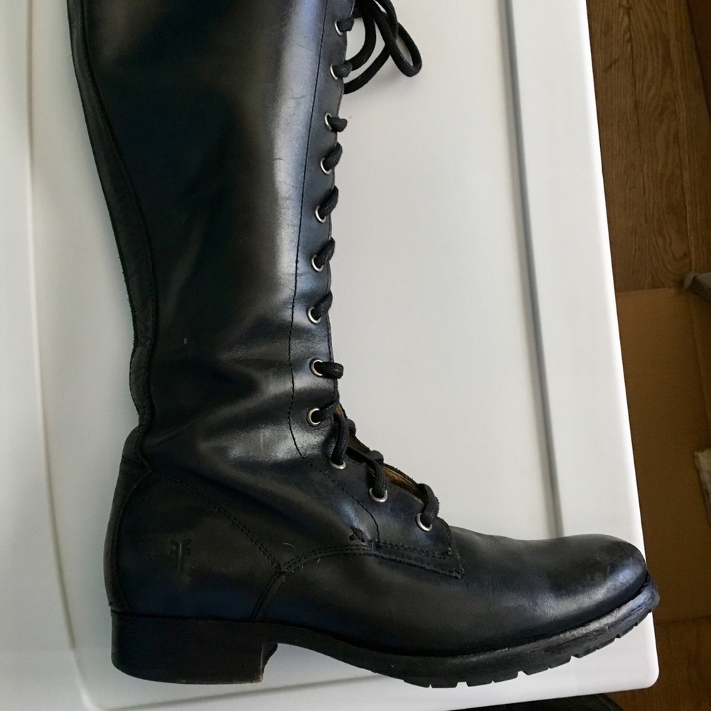 Frye Melissa Tall Lace Boot 8.5 Black